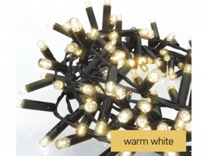 Profi LED spojovacia reťaz čierna - Teplá biela, 3 m